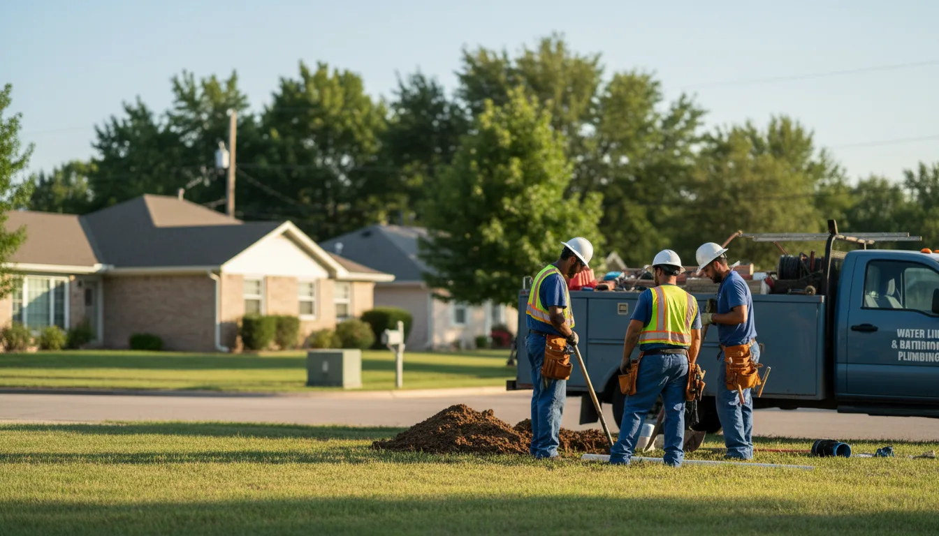 Residential water line and bathroom plumbing service in Londonderry, OH